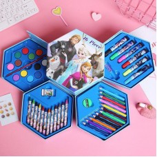 46 Pcs Drawing Set for Kids Art Set With Color Box Pencil Crayons