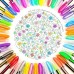 48 Pcs Neon Gel Pens Set,Glitter, Metallic, Neon Pens Good Gift For Coloring Kids Sketching Painting Drawing (48 Shades) 