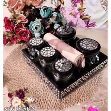 5 Jar Mosaic Mukhwas Tray - Wedding
