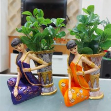 BASKET LADY Planters Home Decor - Set of 2