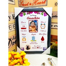 Customised Baby Birthday Frame