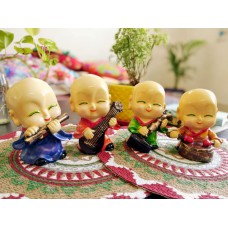 Baby buddha playing instruments (set of 4)