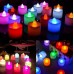 Battery Operated LED T Light Candles Multicolor Set of 24