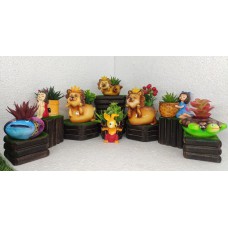 Beast Planters Polyresin Home Decor - Set of 8 