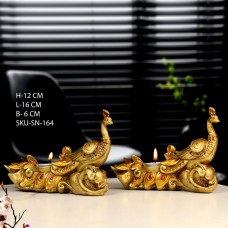 Beautiful Pair of Peacock T-Light Holder - Wedding Home Decor