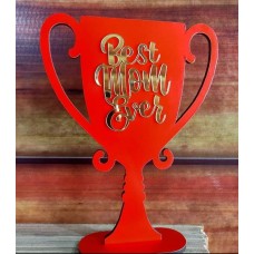 Best Mom Ever Wooden Award Trophy Gift for Mother