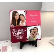 Personalised Best Mom Table Clock | Alarm Clock