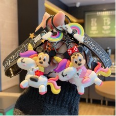 Cartoon Doll Riding Keychain