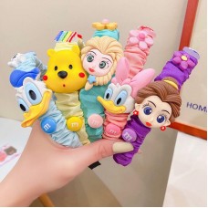 Cartoon Pleated Headband Girls Korean Cute Hairpin