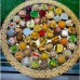 56 Bhog and Laddu Special traditional Thali Gold Color- 1 Piece