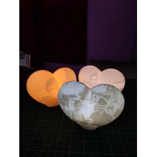 Customised 3D Heart Shape Moon Lamp With Stand - Occasional Gifts