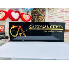 Customised Acrylic Table Name Plate - Home Office Gifts