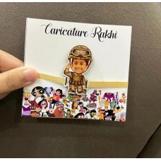 Customised Caricature Magnetic Rakhi - Rakhi Gifts