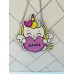 Customised Cartoon Name Plate With Chain Kids Room Decor 