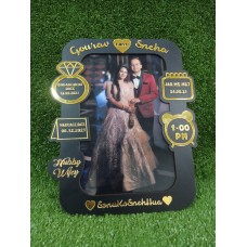 Customised Couple Golden Acrylic Frame - Wedding Gift
