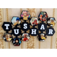 Customised Honey Comb Shaped 3D Name Frame - Occasional Gifts