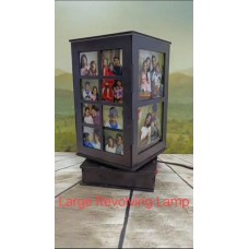 Customised Large Revolving LED Lamp 11 x 6 Inch - Couple Gifts