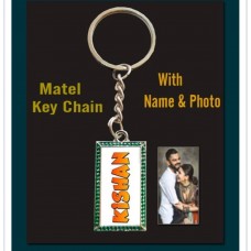 Customised Metallic Photo One Side Keychain - Birthday / Anniversary Gifts