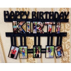 Customised Name And Photos Happy Birthday MDF Frame 15x18 Inches - Birthday Gifts