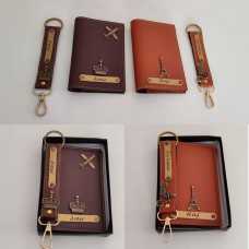 Customize Passport Cover and Keychain Combo