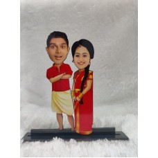 Customized Caricature Cutout MDF Table Top Frame - Couple Gifts