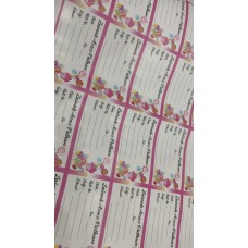 Customized Name Slips Labels For School Note Books Kids 