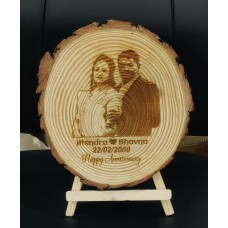 Customized Wooden Round Frame With Stand