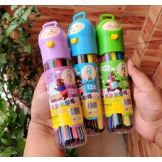 Cute Case Sketch Pens Set of 12 Colors Pack of 2 for Kids Gift 