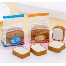 Cute Toast Eraser Set