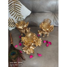 Resin Silverplated and Gold Elephant TLight Holders - Festival