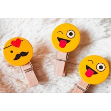 Emoji Wooden Clip Set