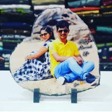 Customised Stone Heart Tilted Photo Frame