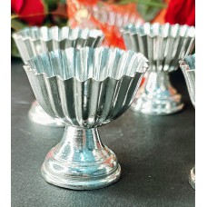 German Silver Flower Kum-Kum Stand With Potli Pack