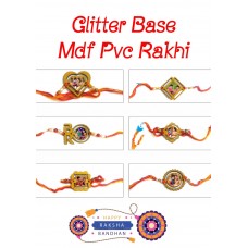 Glitter Base PVC Printed Rakhi