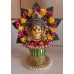 Goddess Varalakshmi Ammanvari Face Decorated with Flowers and Stand - Decoration Gifts
