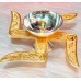 Gold and Silver Plated Swastik Diya for Return Gifts Set of 10