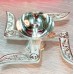 Gold and Silver Plated Swastik Diya for Return Gifts Set of 10