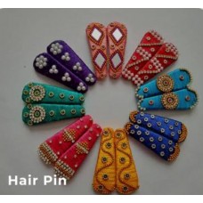 Handcrafted Tic Tac Silk Beaded Hair Clips