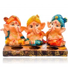 Handicrafted Ganesha Statue With Tea Light candle Holder