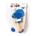 Happy Birthday Blue Photo Booth Props 18 with Wooden Sticks - Pack of 18