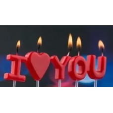 I Love You Cake Candle for Birthday, Anniversary & Party Celebration (Pack of 1) - Valentine's Day Gift