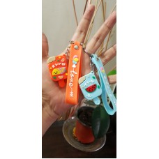 Ice Cream Rubber Keychain Set of 2 - Gift for Kids