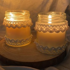 Jar Lace Candles- Festive