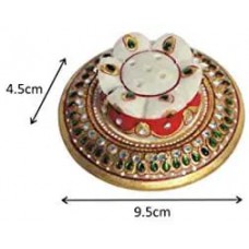 Kundan Embellished marble incense holder