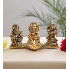 Laxmi Ganesh sarawati Idol Showpiece Diya