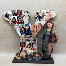 Customised Letter Collage With CutOut Frame 12x12 Inches