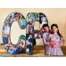 Customised Letter Collage With CutOut Frame 12x12 Inches
