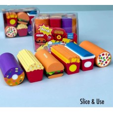 Long Erasers Set of 6