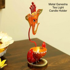 Metal Ganesha Tea Light Candle Holder