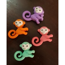Monkey Shape Eraser Set Non Toxic Eraser Set 0f 4 - Gift for Kids